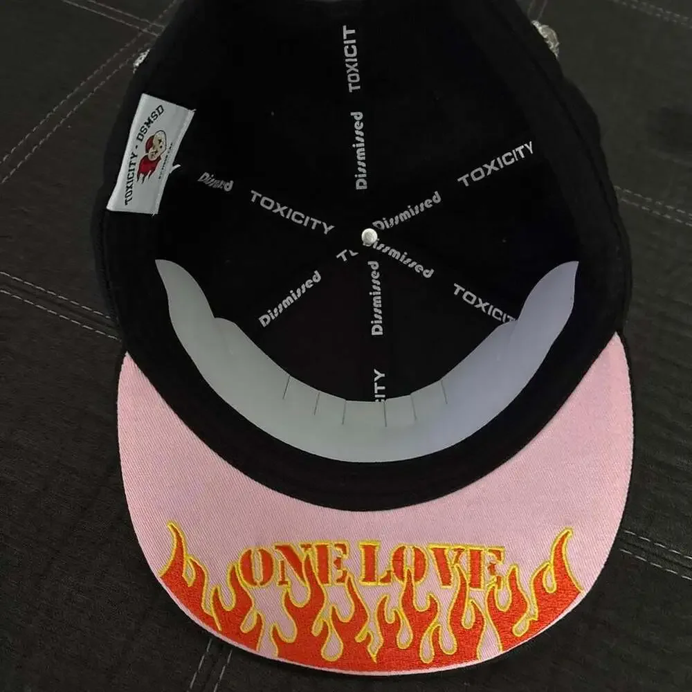 Dismissed Toxicity Snapback Hat with Rhinestones